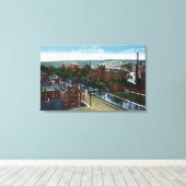 Toile Vue aérienne des moulins et du canal (Insitu (Plancher de Bois))