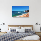 Toile Vue Aérienne Des Touristes Marchant Sur La Plage T (Insitu(Chambre))