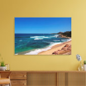 Toile Vue Aérienne Des Touristes Marchant Sur La Plage T (Insitu(Salon))