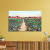 Toile Vue aérienne des vignobles et caves à vin (Insitu(Salon))