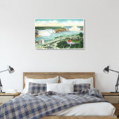 Toile Vue aérienne d'Oakes Garden Theatre et Falls (Insitu(Chambre))