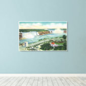 Toile Vue aérienne d'Oakes Garden Theatre et Falls (Insitu (Plancher de Bois))