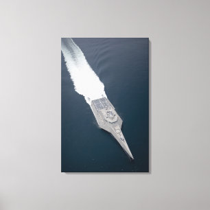 Toile Vue aérienne du bateau de combat littoral