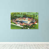 Toile Vue aérienne du centre de loisirs Spa de Saratoga (Insitu (Plancher de Bois))