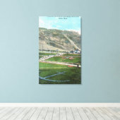 Toile Vue aérienne du Columbia GardensButte, MT (Insitu (Plancher de Bois))