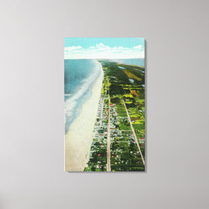 Toile Vue aérienne du du front de mer