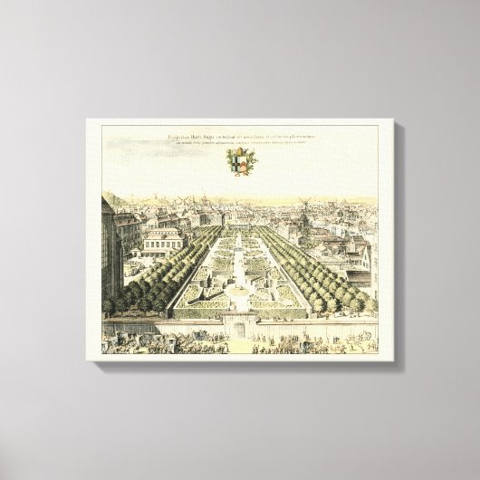 Toile Vue aérienne du jardin formel par Eric Dahlbergh (Recto)