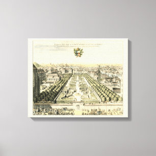 Toile Vue aérienne du jardin formel par Eric Dahlbergh