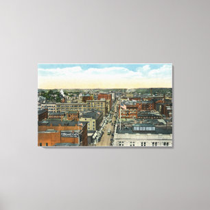 Toile Vue aérienne du nord de rue principale