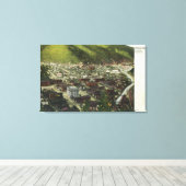 Toile Vue aérienne du Nord-Ouest de TownWallace, ID (Insitu (Plancher de Bois))