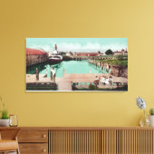 Toile Vue aérienne du quai Petaluma, CA (Insitu(Salon))