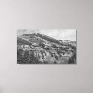 Toile Vue aérienne du ranch Mountain View