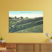 Toile Vue aérienne du séchage des prunes au soleil (Insitu(Salon))