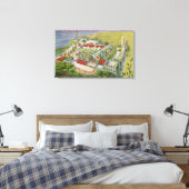 Toile Vue aérienne du village irlandais (Insitu(Chambre))