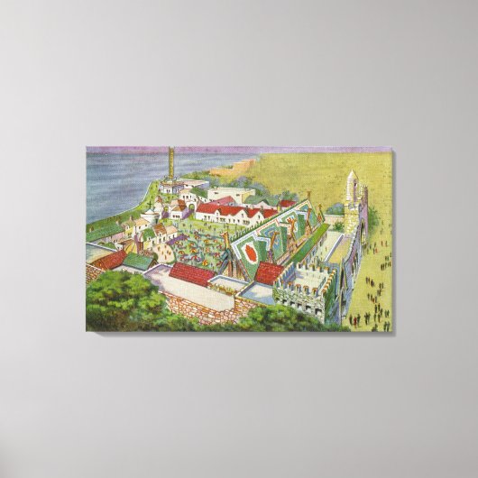 Toile Vue aérienne du village irlandais (Recto)