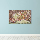 Toile Vue aérienne du village suisse (Insitu (Plancher de Bois))