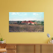 Toile Vue aérienne d'un vignoble et d'un vignoble de Cal (Insitu(Salon))