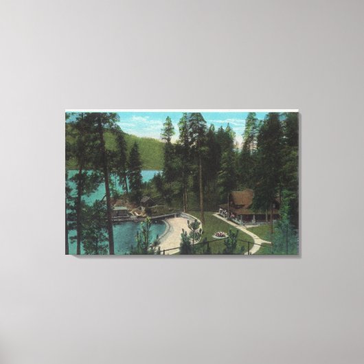 Toile Vue aérienne d'une maison d'été typique sur (Recto)