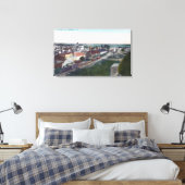 Toile Vue aérienne d'une partie de CityModesto, CA (Insitu(Chambre))