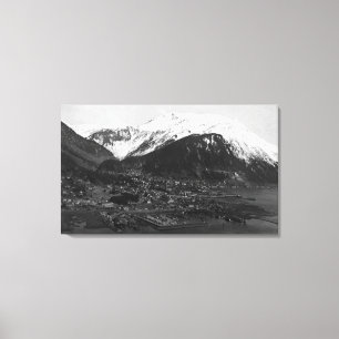 Toile Vue aérienne photographie de Juneau, Alaska
