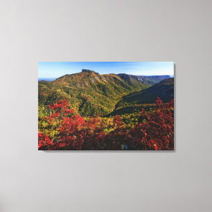 Toile Vue automnale de la gorge de Linville souvent appe