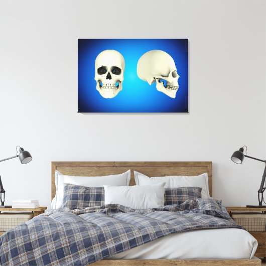 Toile Vue Avant Et Vue De Côté Du Crâne Humain (Insitu(Chambre))