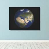 Toile Vue complète de l'Afrique, de l'Europe et du Moyen (Insitu (Plancher de Bois))