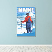 Toile Vue d'admission du MaineSkier (Insitu (Plancher de Bois))
