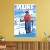 Toile Vue d'admission du MaineSkier (Insitu(Salon))