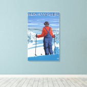 Toile Vue d'admission du New HampshireSkier (Insitu (Plancher de Bois))