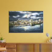 Toile Vue d'Albany Skyline la nuit (Insitu(Salon))