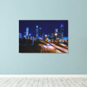 Toile Vue d'Atlanta la nuit (Insitu (Plancher de Bois))
