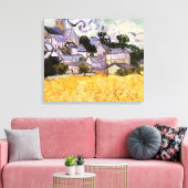 Toile Vue d'Auvers avec l'église par Vincent van Gogh (Insitu(Salon))