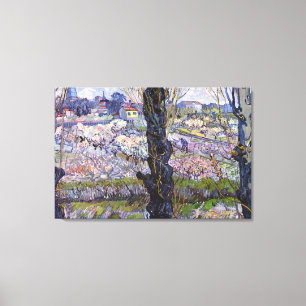 Toile Vue de Arles Jardin en fleurs de Van Gogh