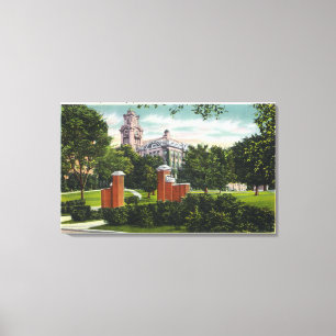 Toile Vue de campus de Syracuse U montrant Lyman Hall