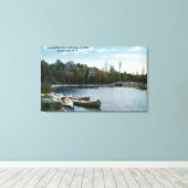 Toile Vue de Central Park Bateau & Canoë Landing (Insitu (Plancher de Bois))