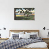 Toile Vue de Collins Island, Bateau à voile sur l'eau (Insitu(Chambre))