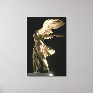 Toile Vue de côté de la victoire de Samothrace (Parian