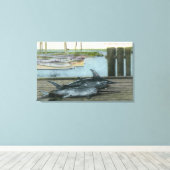 Toile Vue de deux espadons (Insitu (Plancher de Bois))