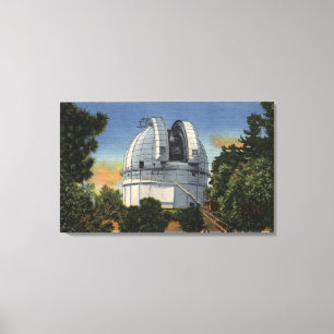 Toile Vue de dôme d'observatoire et de télescope