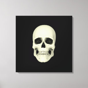Toile Vue de face de crâne humain