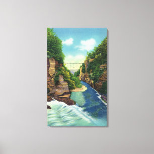 Toile Vue de gorge de crique d'automne