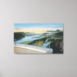 Toile Vue de gorge du fleuve Columbia de point de