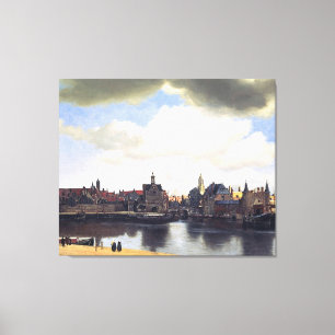 Toile Vue de Johannes Vermeer de Delft (circa 1660)