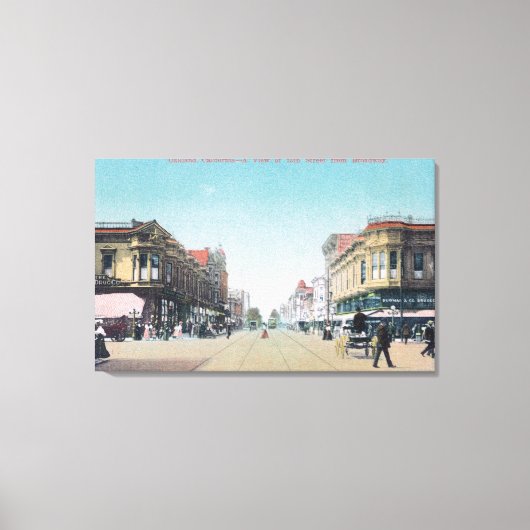 Toile Vue de la 13ème rue de BroadwayOakland, CA (Recto)