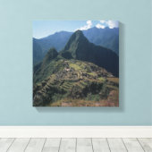 Toile Vue de la citadelle au Machu Picchu (Insitu (Plancher de Bois))