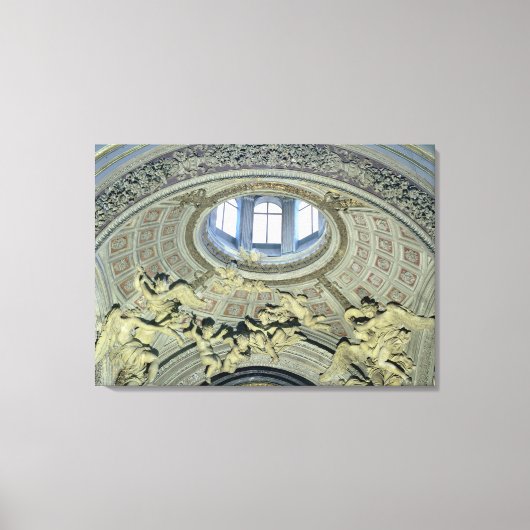 Toile Vue de la coupole avec des musiciens d'anges (Recto)