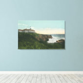 Toile Vue de la falaise de tête de chaume et de l'extéri (Insitu (Plancher de Bois))