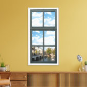 Toile Vue de la fenêtre du canal d'Amsterdam (Insitu(Salon))
