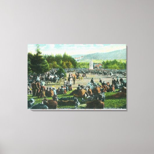 Toile Vue de la foule au Golden Gate Park en décembre (Recto)